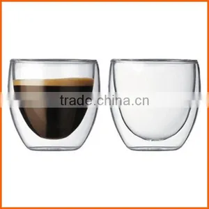 Clear Borosilicate Double Wall Glass Coffee Cup thumbnail-1
