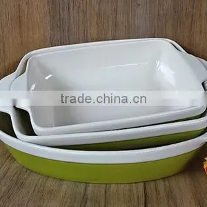 7''/9''/11'' Ceramic Bakeware Ceramic Square Bakeware Cake Ceramic Tray thumbnail-1