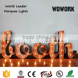 Vintage Channel Home Decorative Metal Letters LED Light thumbnail-4