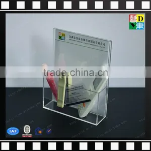 Custom Size Acrylic Sign Holder With Business Card Pocket thumbnail-2