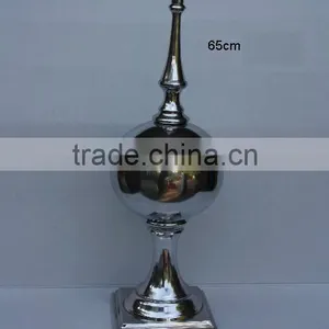 Aluminium Table Lamp Round Shear on Square Base With Electric Wiring Made in Cast Aluminium thumbnail-1