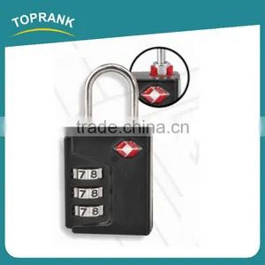 Toprank China Manufacturer Wholesale Portable Luggage Travel Lock 3 Digital Combination TSA Code Padlock thumbnail-1