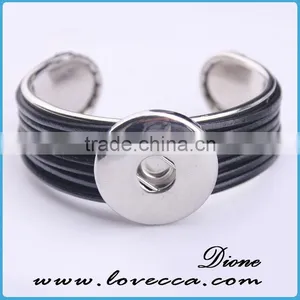 Wholesale Adjustable Interchangeable Jewelry Snap Button Bracelet thumbnail-3