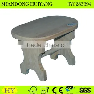 Cheap FSC Natural Unfinished Wooden Stool thumbnail-1