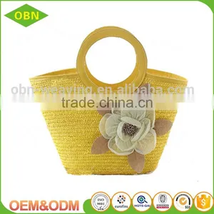 Latest Design Suit to Ladies Tote Bag Cheap Hand-woven Nature Straw Beach Bag Basket Bag thumbnail-2