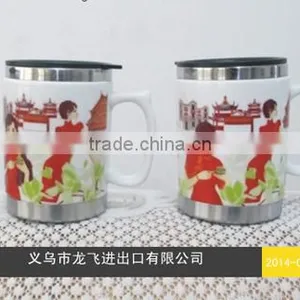 2015 Hot Sell Cheap High Quality Advertising Customized Logo Ceramic Mugs Cup thumbnail-1
