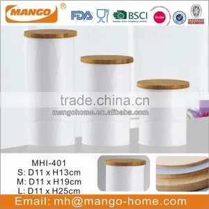 Wooden Lid Colorful Coating Metal Ripples Canister Sets thumbnail-5