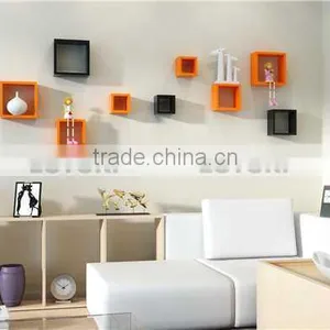 Wooden Cube Shelf /bookcase Contemporary Shoe Cabinet thumbnail-1