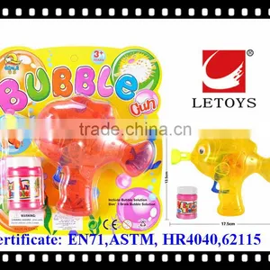 Hot Sale Summer Toys Kids Plastic Friction Bubble Gun With Light thumbnail-1