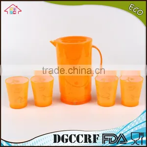 NBRSC Set of 5 Pcs Plastic Cold Water Jug ps Water Kettle Hollow Drinking Bottle PP Pot Double Layer Watering Can thumbnail-3
