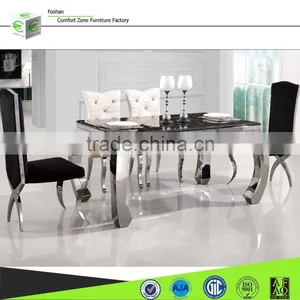 A8051 Stainless Steel Kitchen Dining Table Chairs thumbnail-1