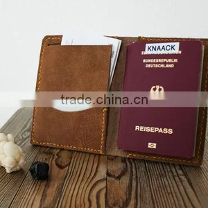 Unique Leather Passport Holder With Card Slot Place Card Holder OEM the Best Design thumbnail-4