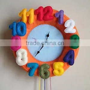 2017 Express Wholesale High Quality New Products Hot Sale Felt Home Decoration Diy Wall Clock Made in China thumbnail-1