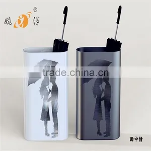 Handmade Hotel Indoor Round Hollow Design Metal Umbrella Stand Holder thumbnail-4