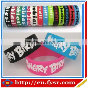 1 Inch Wide Silicone Bracelet for Promotional Gift thumbnail-1