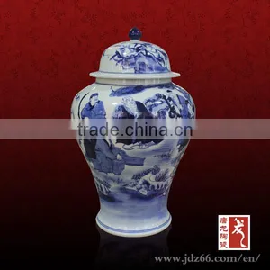 Antique Style Excellent Quality Blue and White Porcelain Ginger Jars for Home Storage thumbnail-1