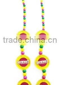 2014 Mardi Gras Latest Design Flashing LED Showboat Beads Necklace thumbnail-1