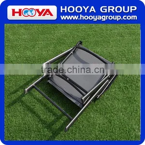 4pcs Iron Outdoor Leisure Folding Chair,black+silver,68CM*59CM*95cm thumbnail-4