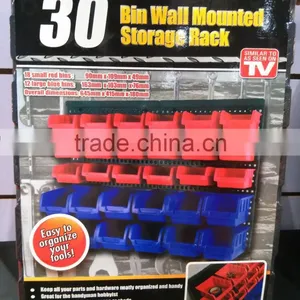 Storage Rack Organizer Tool Holder Wall Mounted Bin Garage Tools Box Screw Shop thumbnail-3