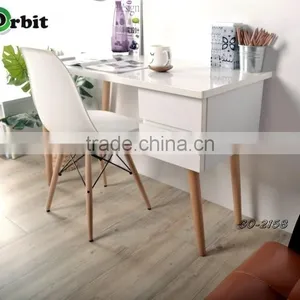Modern Design Personal Wooden White High Gloss Computer Desk thumbnail-1