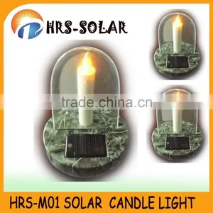 Outdoor Warm LED Candle Shape Solar Cemetery Lamp thumbnail-1