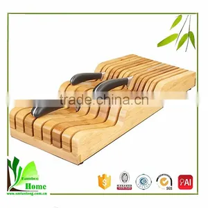 Perfectly Shaped Bamboo Bamboo Knife Block Universal Knife Holder thumbnail-5