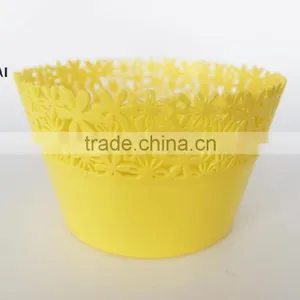 2016 New Style Plastic pp Circular Fruit Basket With Sunflower thumbnail-3