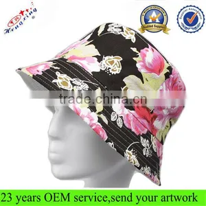 Fishing Small Order Fashion Cotton Plain Cool Floral Cheap Wholesale Bucket Hats thumbnail-1