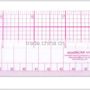 Kearing Brand Manufacture High Quality 45cm&18" Straight Flexible 1.2mm Thickness Plastic Garment Ruler for Fashion Design#8095 thumbnail-6