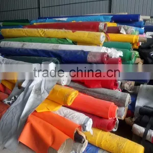 100% PVC Coated Fabric Stock Lot, Cheap PVC Tarpaulin Stock Supplier thumbnail-1