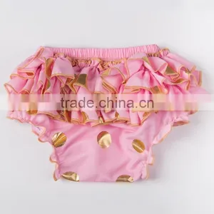 Wholesale Baby Ruffle Shorts Children's Clothing Gold Polka Dot Baby Bloomer thumbnail-4