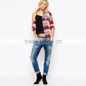 Casual Fashion Wahsed Girls New Model Funky Jeans Wholesale thumbnail-4