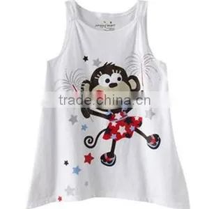 Baby Girls Fashion Cartoon t Shirts Kids Summer Sleeveless Tops thumbnail-1