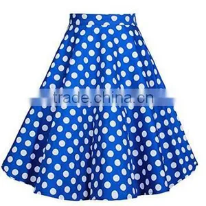 2017 Girls Long Dresses Women's Pleated Vintage Skirts Floral Print Casual Midi Skirt thumbnail-4