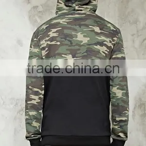 Slim Fit Hoodie Man Quality Tracksuit Top With Camo Splice thumbnail-2