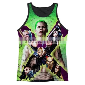 Wholesale 3d Design Mens Fitness 100 Polyester All Over Sublimation Tank Top thumbnail-2