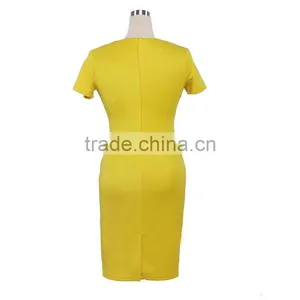 Custom Women Fashion Summer Short Sleeve Casual Dress; Latest Ladies Summer Dress thumbnail-4