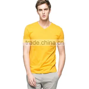 Wholesale Short Sleeve Cheap Plain 100 Polyester Custom Deep V Neck T Shirts For Men thumbnail-3