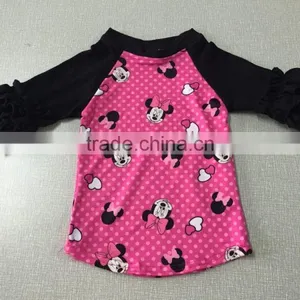 Boutique Ruffle Raglan Shirts for Easter Baby Shirts Children Icing Ruffle Clothing thumbnail-4