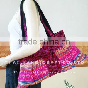 Thai Embroidered HMONG Hill Tribe Tote Hand Bag thumbnail-1
