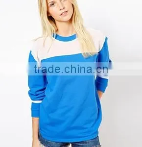 Wholesale Full-length Sleeves Color Block Hoodie With Sheer Panel thumbnail-1