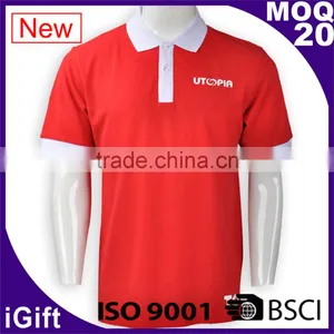 BSCI Factory Audit Factory Different Color Collar Unisex Polo Shirt thumbnail-1