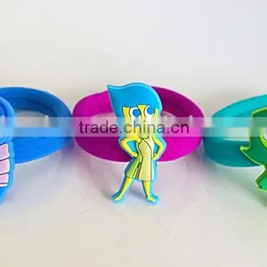 Inside Out Cartoon Characters Decorative Elastic Hair Tie for Kids thumbnail-1