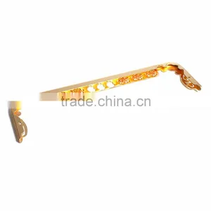 Iron Based Alloy Kiss Clasp Purse Frame Apple Fruit Gold Plated Flower 21.5cm(8 4/8") x 5.4cm(2 1/8"), 1 Piece thumbnail-3
