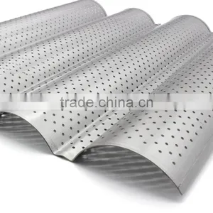 2017 High Temperature Resistant Baguette French Bread Baking Tray Nonstick Carbon Steel Baguette Bread Baking Mold Free Shipping thumbnail-4