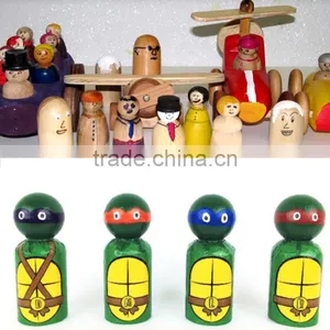 Unfinished Wood People Shape Family Peg Dolls Handmade Toy DIY Craft thumbnail-4