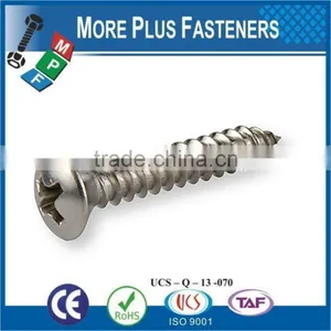 Made in Taiwan Phillips Recess Oval Countersunk Head Tapping Screw thumbnail-1