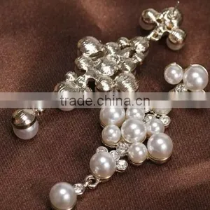 NEW Fashion Diamond Alloy Imitation Pearl Sut Earring thumbnail-4