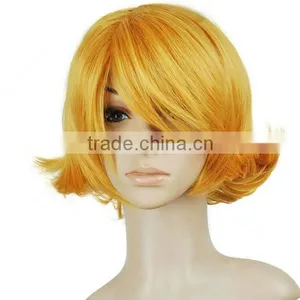 Brazilian Hair Lace Wig,Short Curly Hair Wigs,Synthetic Wig Pink Short Cartoon Wig Dubaa Fashion,Pink Curly Hair Wig Wholesaler thumbnail-1