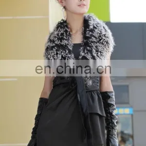 Mongolian Lamb Fur Shawl Cape for Ladies thumbnail-3